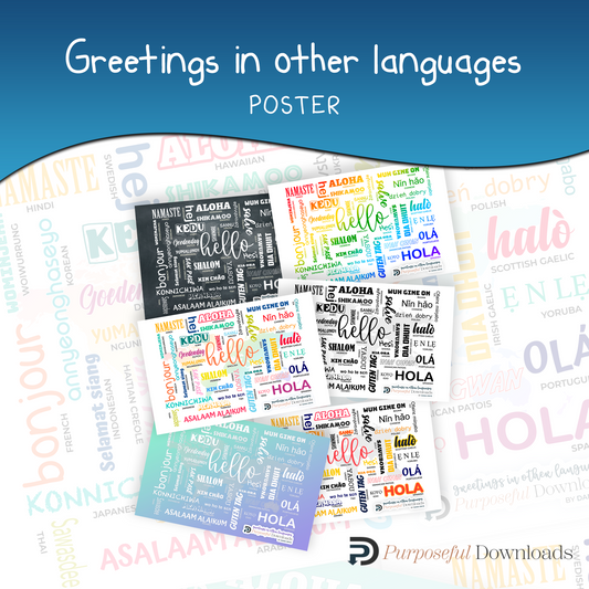 Greetings in other languages Poster